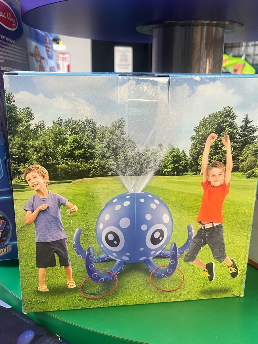 Inflatable Octopus Sprinkler Ring Toss Yard Toy (NEW)